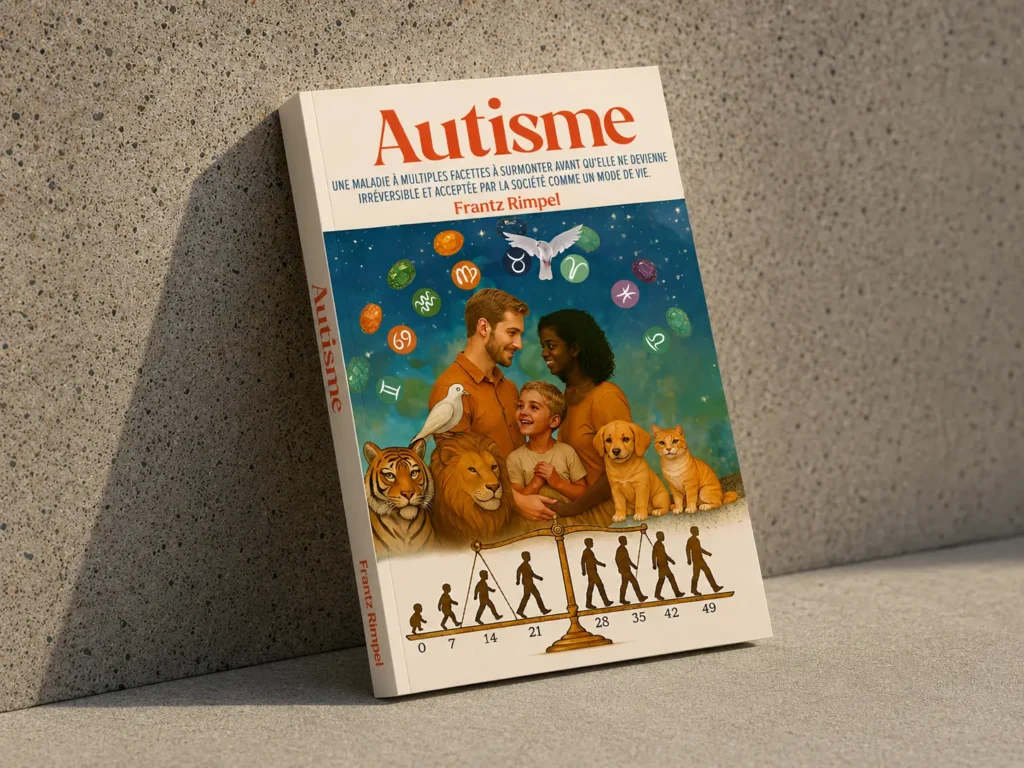 Mockup du livre Autisme de Frantz Rimpel, édition française